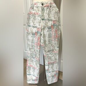 NYDJ Ladies Ami Skinny Ankle Jeans Paisley Impression Canyon Clay Size 12 NWOT